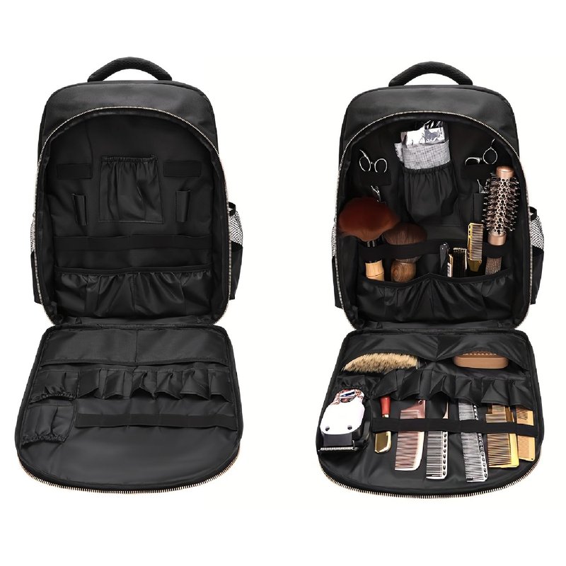 Barber Travel Bag Backpack BAEBERPLAN Large Organizer for Barbers Clippers and Supplies Portable Hairstylist Clipper Hairdresser Bag Backpack (White)