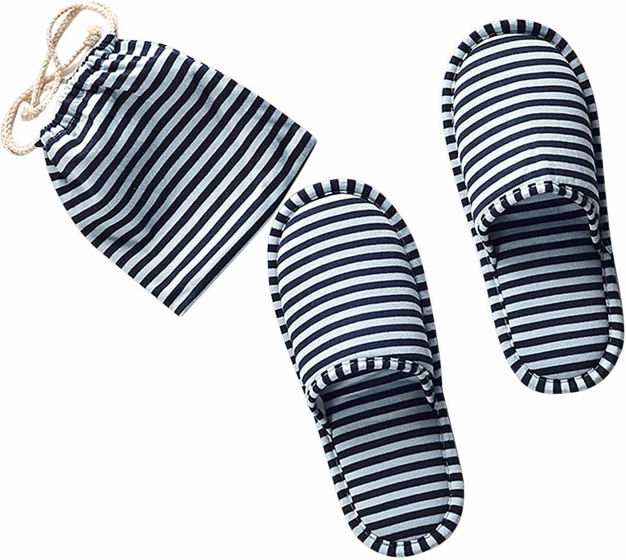 Portable Spa Slippers - Non-Slip Foldable Cotton House Shoes | Washable Travel Slippers for Men & Women