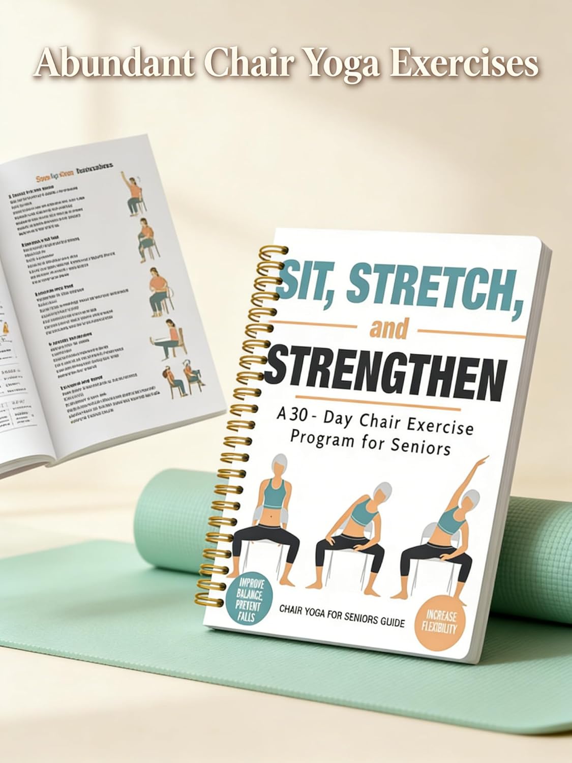 Chair Yoga for Seniors - Gentle Poses for Weight Loss & Mobility | Illustrated Exercise Chart