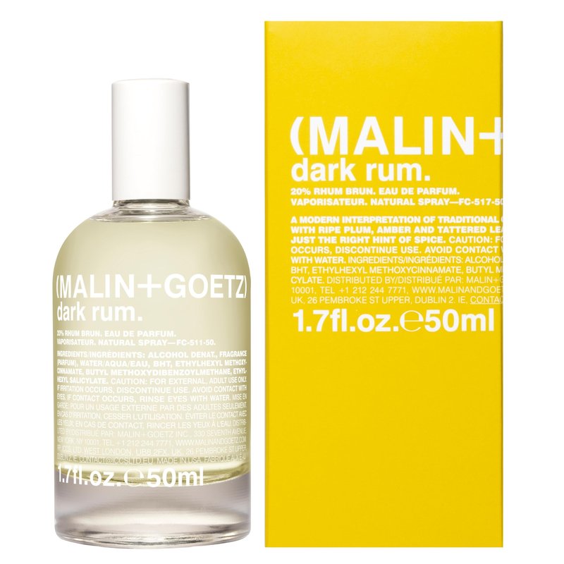 MALIN+GOETZ Dark Rum Eau de Parfum, 1.7 Fl. Oz. | Men & Women's Fragrance | Warm, Spicy Rum with Plum, Leather & Amber | Refreshing & Long-Lasting | Vegan & Cruelty Free
