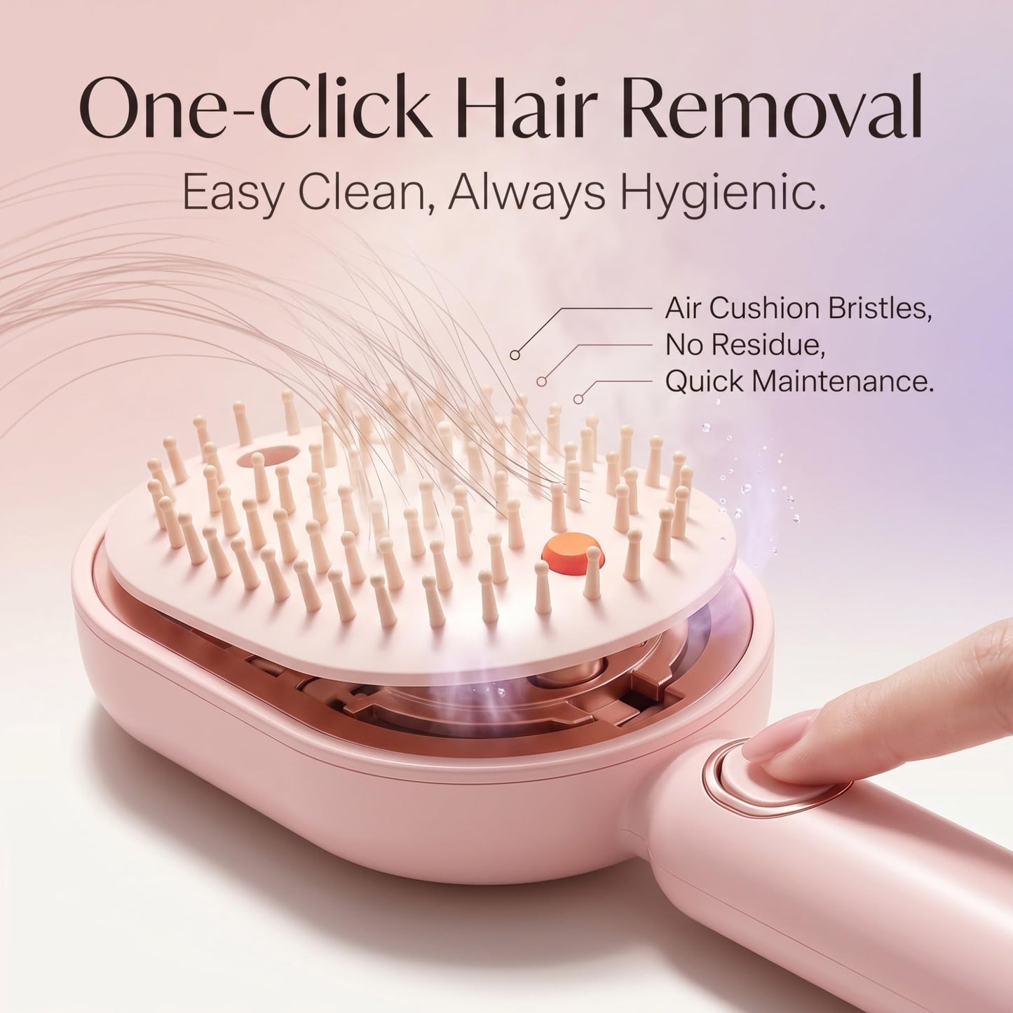 Electric Spray Air Cushion Massage Comb, 2026 New Retractable Steam Hair Brush for Women, Strong, Less Breakage, No Hair Residue, Both Long and Short Hairs, Reduce Frizz