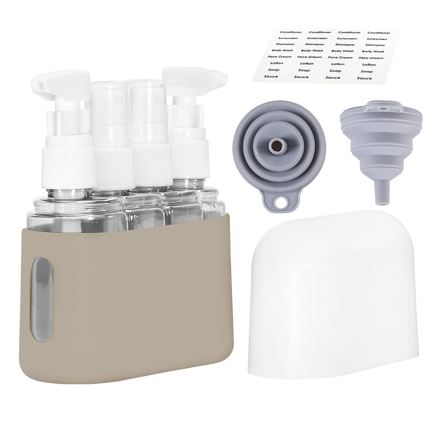 Travel Bottles - Leak Proof Toiletry Containers | TSA Approved Kits with Labels