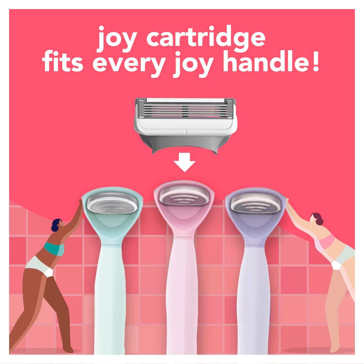 JOY The Pink One, 1 Razor and 2 Cartridges