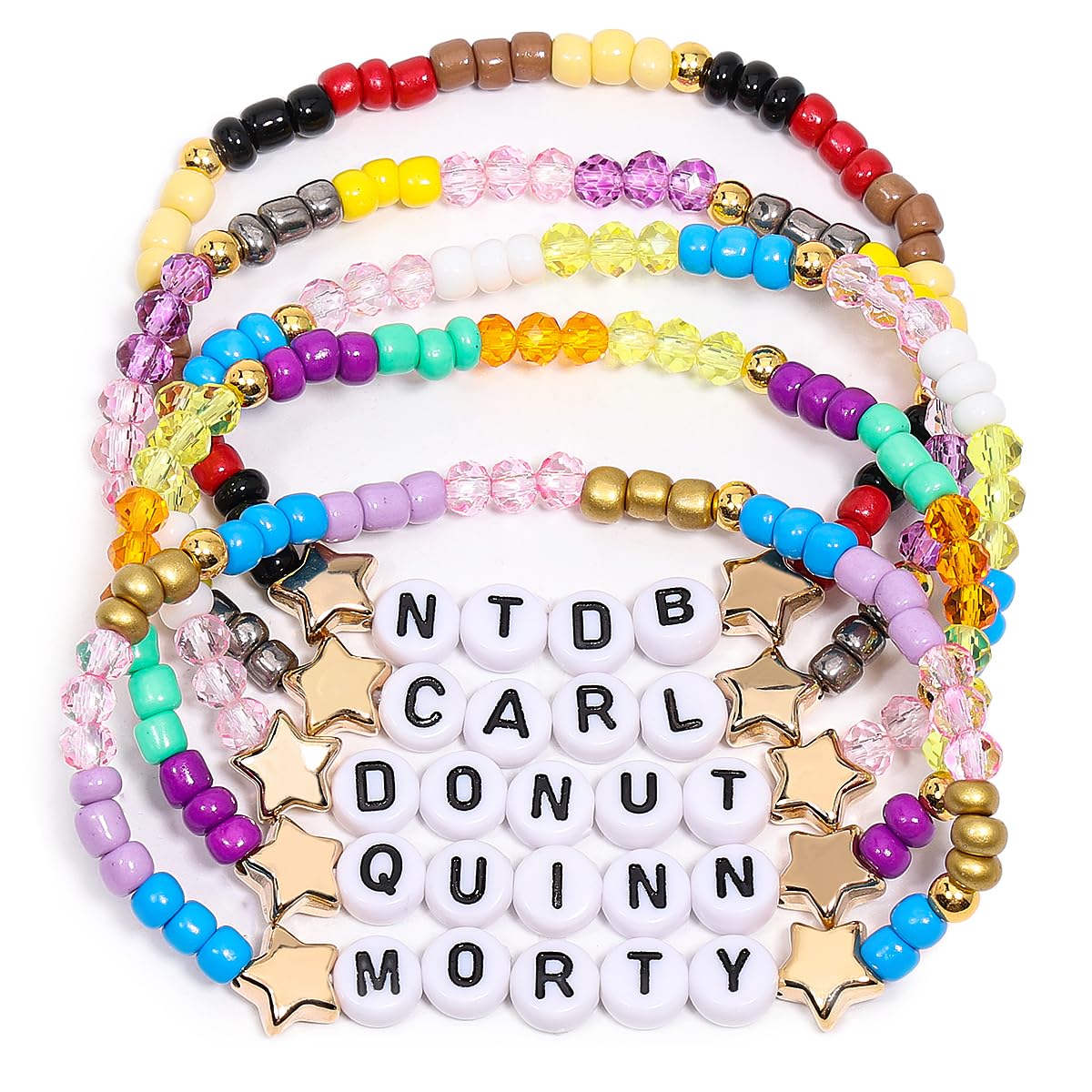 AICase for Dungeon Crawler Carl Merch Gifts Toys Inspired Bracelets 5 Pcs Stackable Stretch Beaded Friendship Bracelets Party Decor Costume Cosplay Merchandise Gifts for Fans Women Birthday Christmas