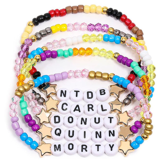 AICase for Dungeon Crawler Carl Merch Gifts Toys Inspired Bracelets 5 Pcs Stackable Stretch Beaded Friendship Bracelets Party Decor Costume Cosplay Merchandise Gifts for Fans Women Birthday Christmas
