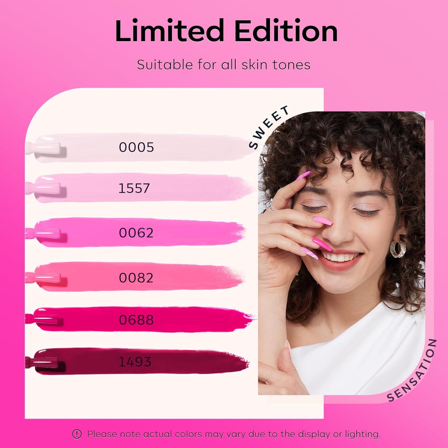 Pink Gel Nail Polish Set - 6 Pastel & Neon Shades for DIY Nail Art | Summer 2026 Collection
