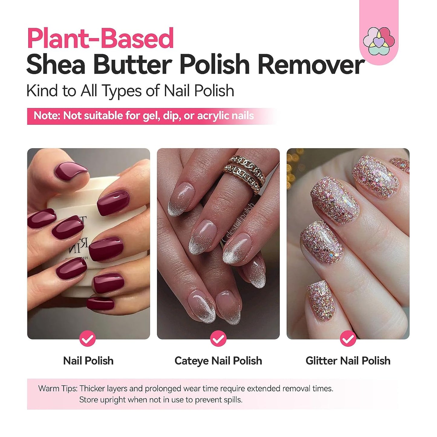 SAVILAND Nail Polish Remover - 200 ML Non-Acetone Formula with Shea Butter & Castor Oil | Gentle for Home Salon Use