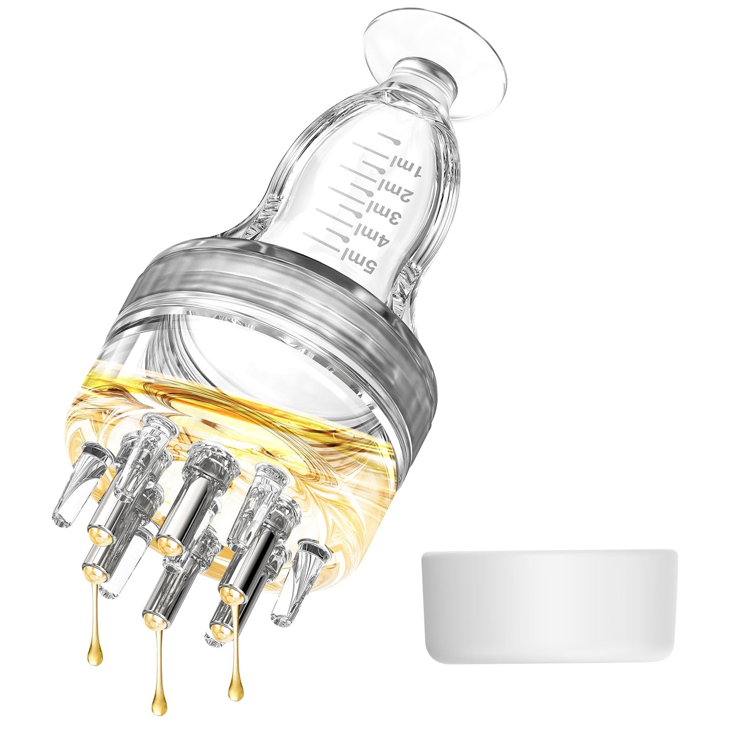 Minoxidil Applicator,Mess-Free Hair Oil Applicator with Rollerball Comb, Precise Way to Apply Hair Oils on Scalp,with Visible Scalp Applicator Bottle Dedicated to Minoxidil,Mini Scalp Oil Applicator