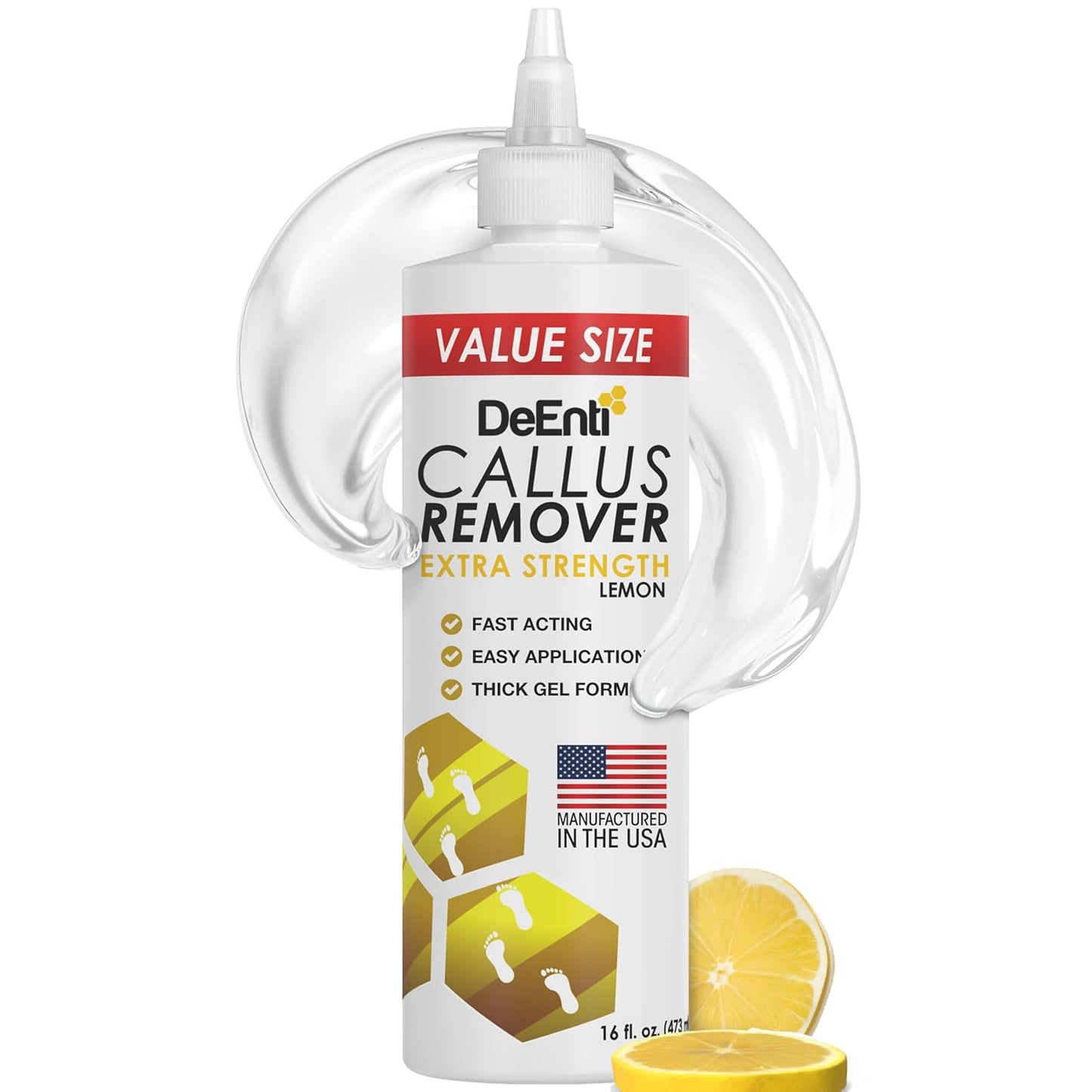 Callus Remover Gel for Feet - Extra Strength 8oz | Professional Pedicure Supplies for Dry Skin & Cracked Heels