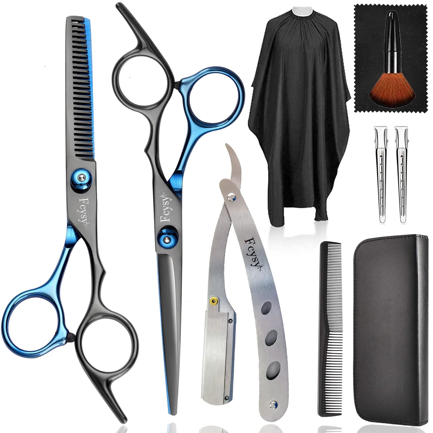 Professional Hair Cutting Scissors Set - Barber Shears Kit for Home & Salon Use | Blending Shears Included
