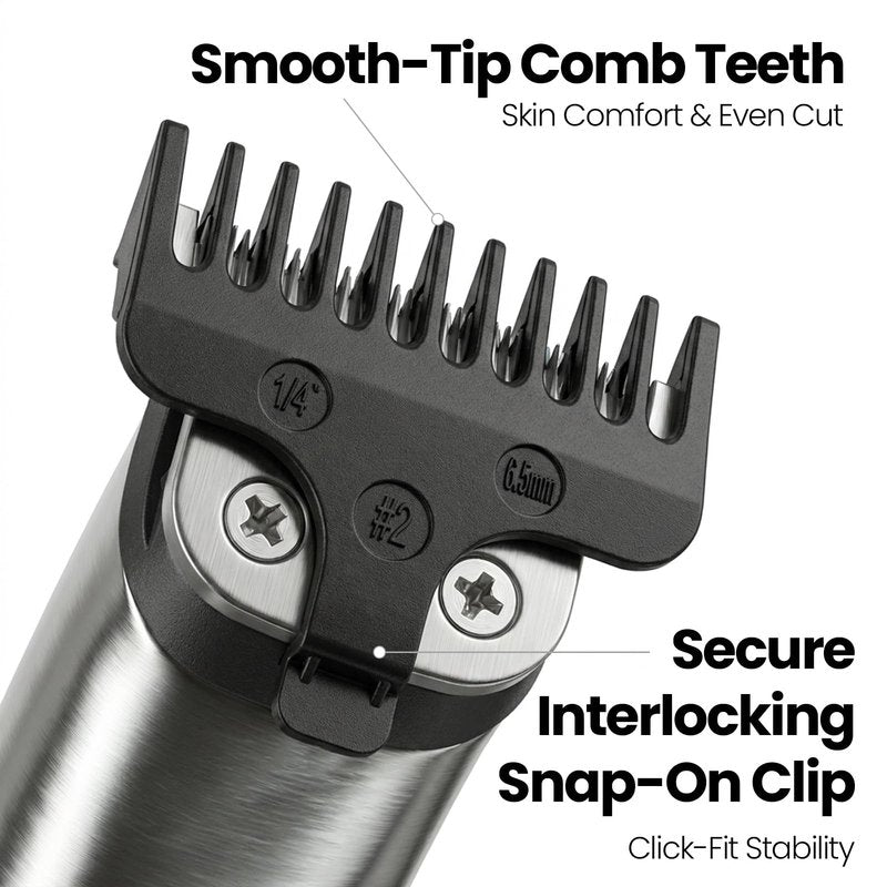 Guide Comb Set for 40mm T-Blade Trimmer, Trimmer Guard for Precise Hair & Beard Trimming, Compatible with Wahl T-Blade Trimmers - 8 Sizes Available
