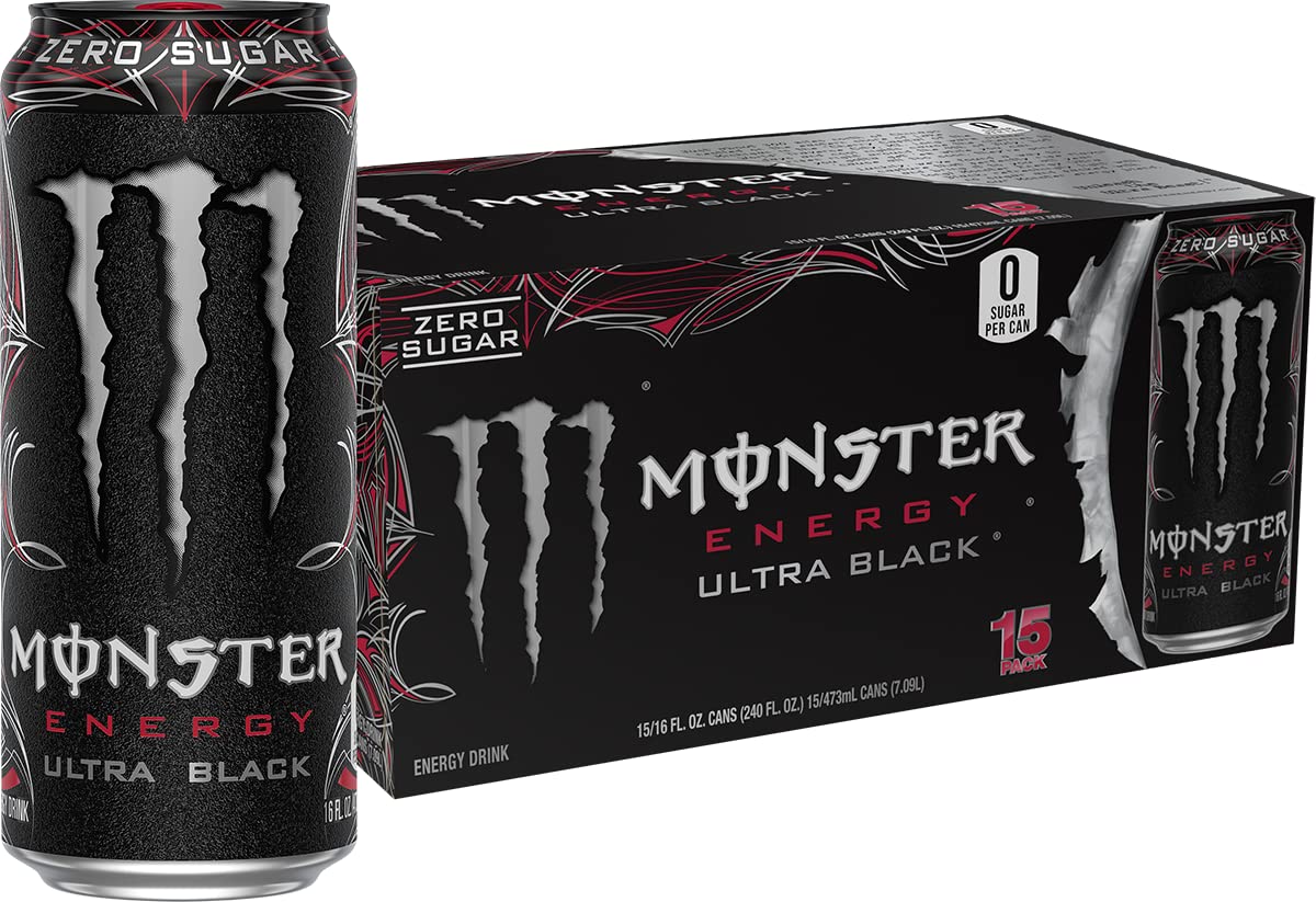 Monster Energy Zero Ultra Sugar Free Energy Drink - 16 Oz | Pack of 15 Cans