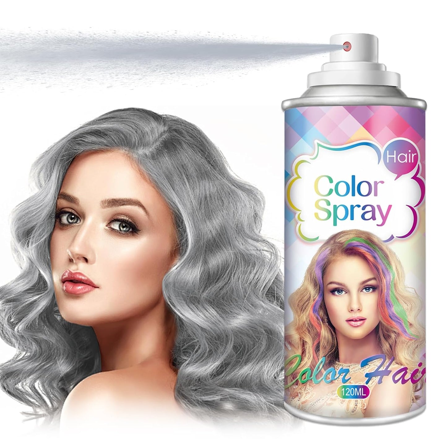 Temporary Hair Color Spray - Washable Black Hair Dye for Women | 120ML | Perfect for Christmas & Halloween