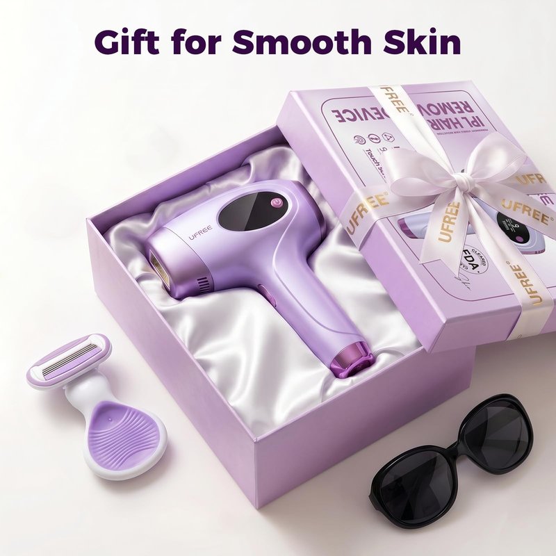 Ufree IPL Hair Removal Device, Full Body for Women Men at Home, Long-Lasting & Painless, 20J & 3 Smart Modes, 990k Flashes, Hair Remover for Armpits Legs Arms Face Bikini Line (Purple)