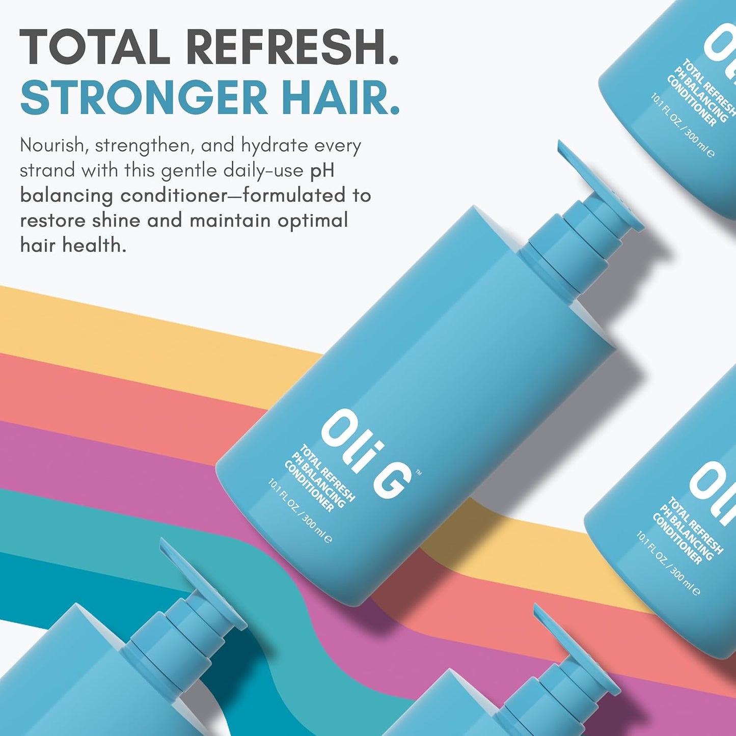 Oli G pH Balancing Hair Conditioner - Lightweight Daily Formula with Marula Oil & Shea Butter | 10 fl oz