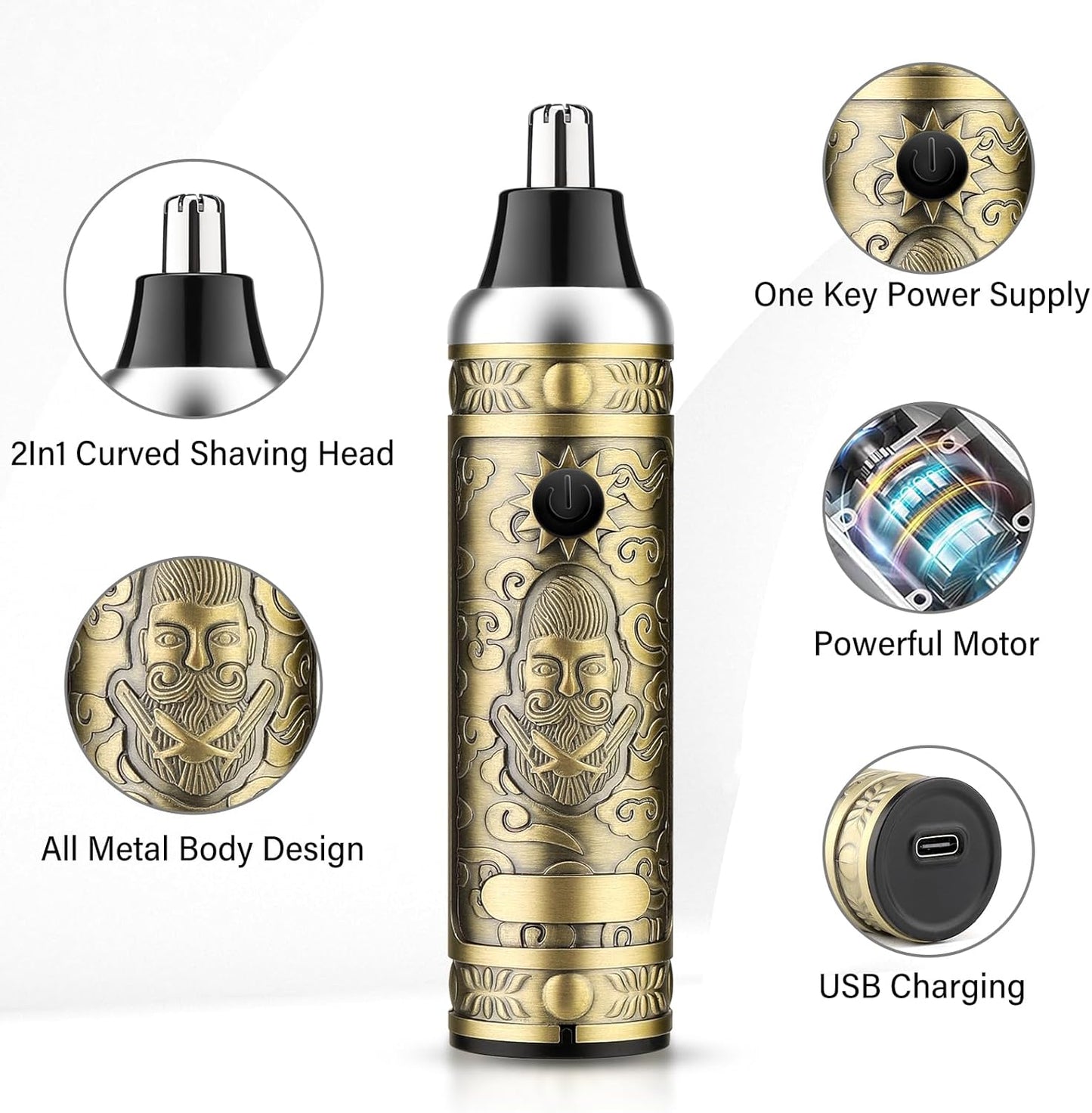 GSKY Hair Clippers for Men - Professional Cordless Beard Trimmer Kit with LED Display | Ideal for Barbers and Home Use