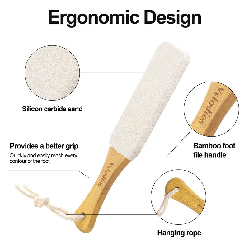 Foot File Foot Scrubber Pedicure, Pumice Stone for Feet, 2 Pack Professional Foot Scrubber Remove Cracked Heels,Dead Skin,Corn,Scraper File Foot Care Foot Rasp Massage Brush Tools Kit for Men/Women
