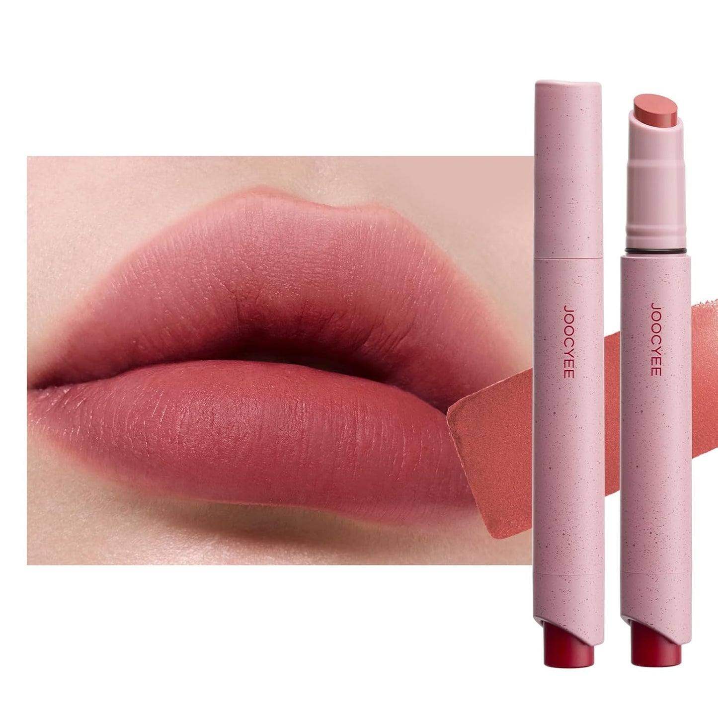 Velvet Rouge Matte Lipstick Pencil - Lightweight, Waterproof, High Pigment Lip Color | Buildable Coverage in Nude