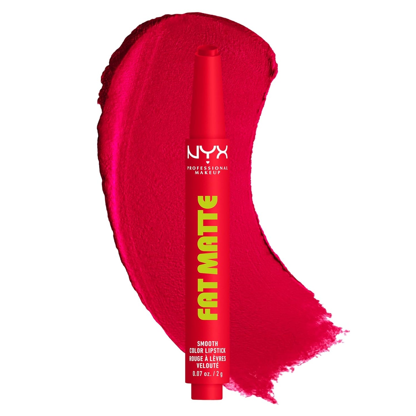 NYX Fat Matte Lipstick - Pigmented, Smoothing & Non-Drying Lip Crayon | Long Lasting Vegan Makeup - Berry Smooth
