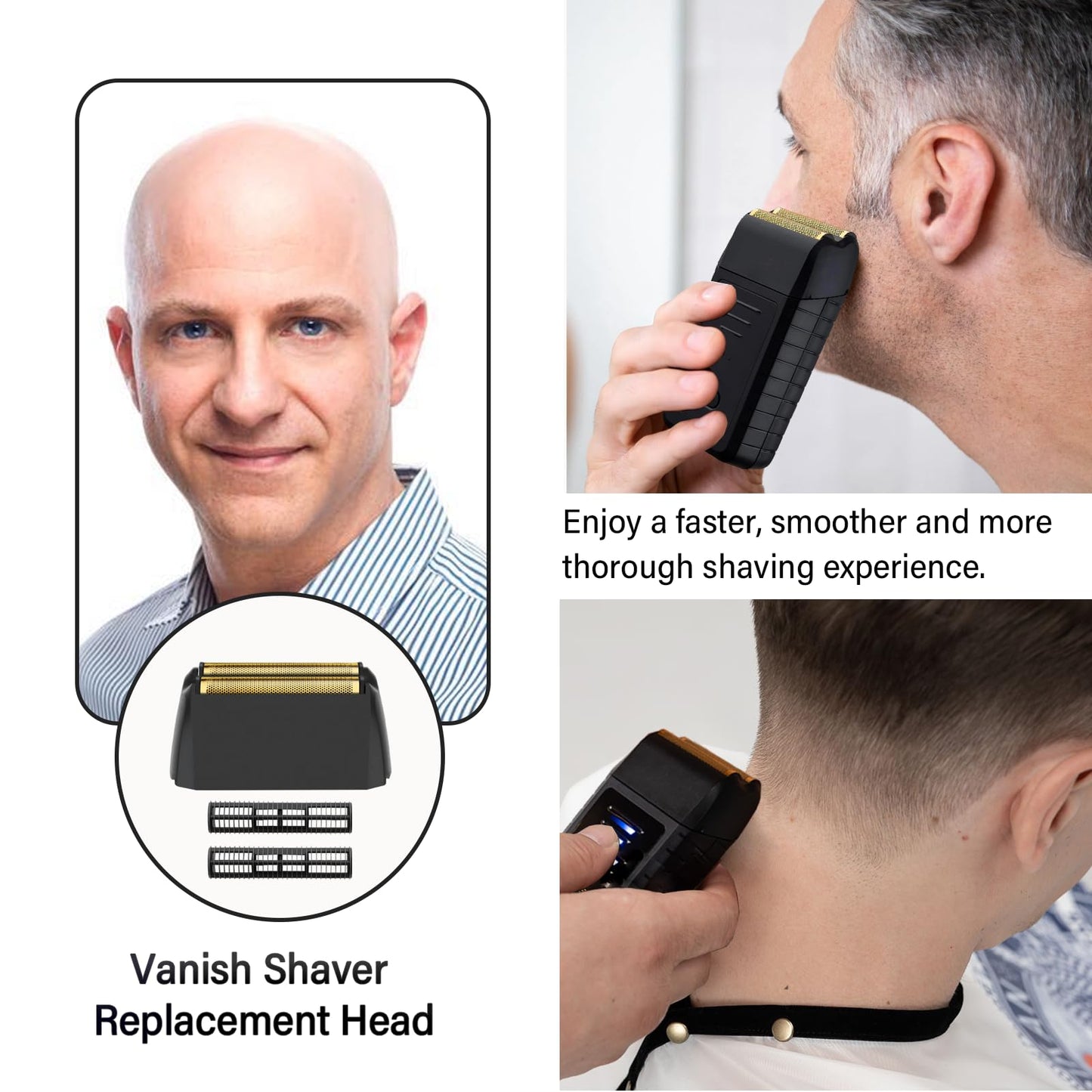 1 Pack Shaver Replacement foil Compatible with wahl 5 Star Series Vanish Shaver 8173-700,Vanish Replacement Foil & Cutter Bar Assembly for Super Close Shaving,Shaver Blade for Wet & Dry Shaving,Black