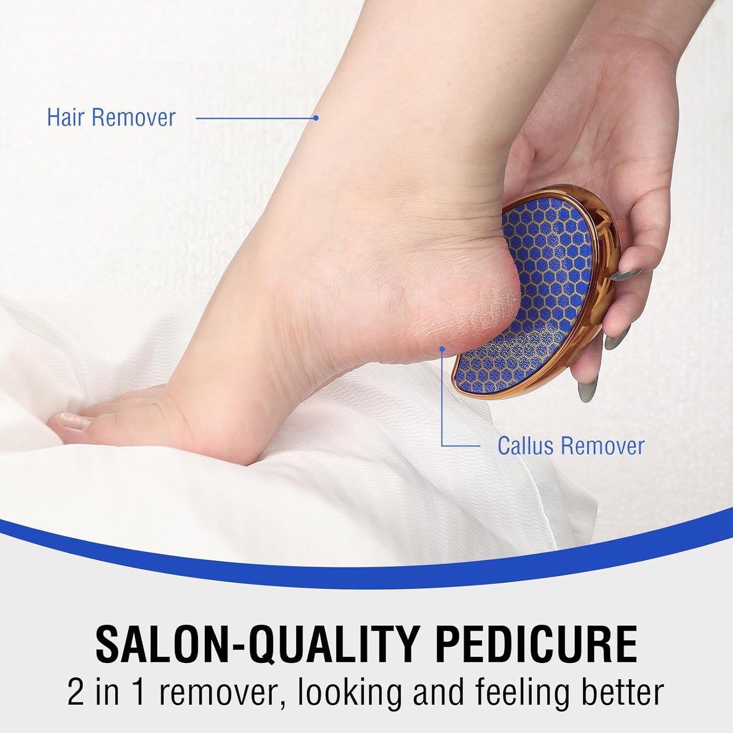Glass Foot File Callus Remover - Nano Glass Heel Scraper for Smooth Feet | Pedicure Tool for Dead Skin Removal