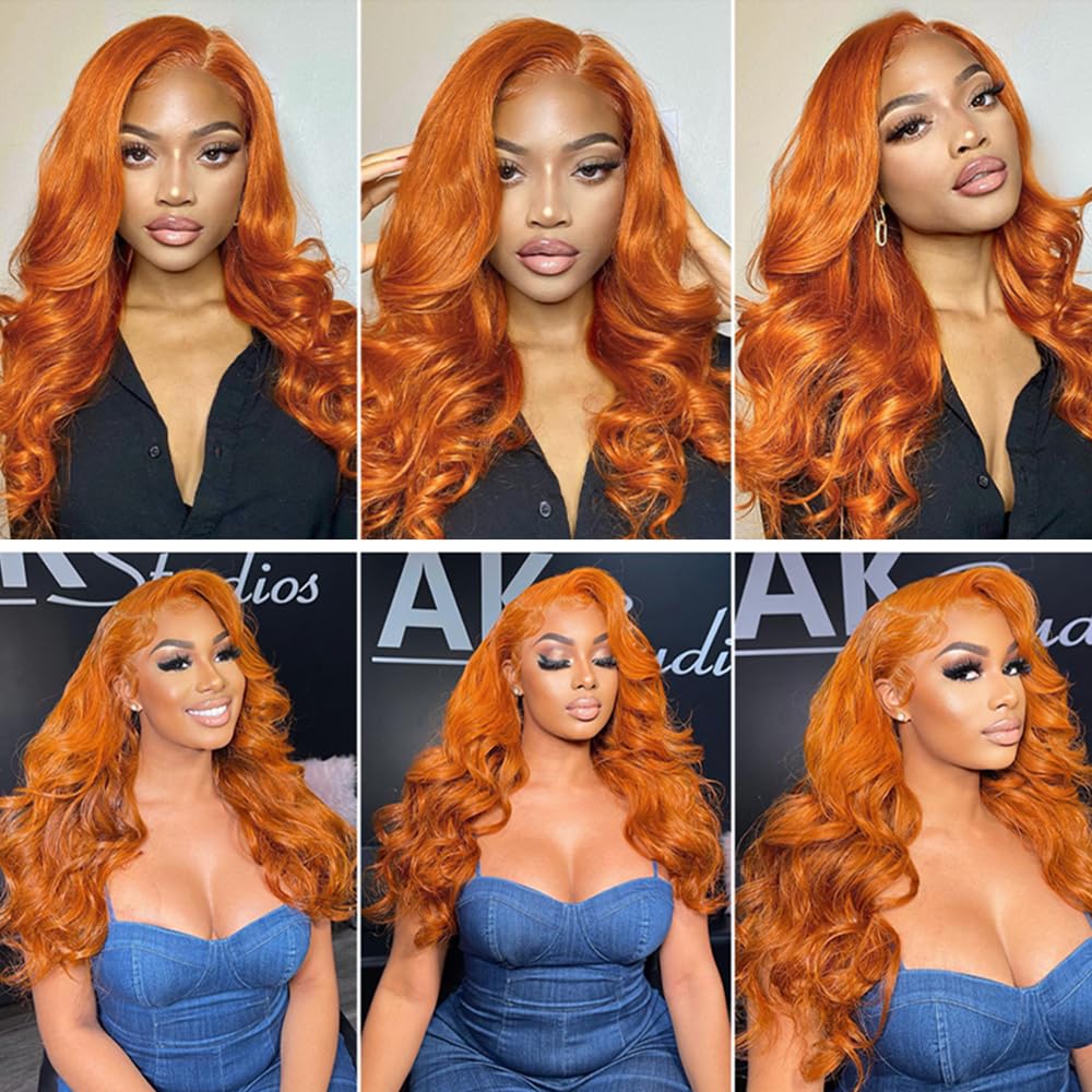 Ginger Bundles Human Hair #350 Bundles Orange Body Wave Bundle 24 26 28 inch #350 Body Wave Human Hair Bundle
