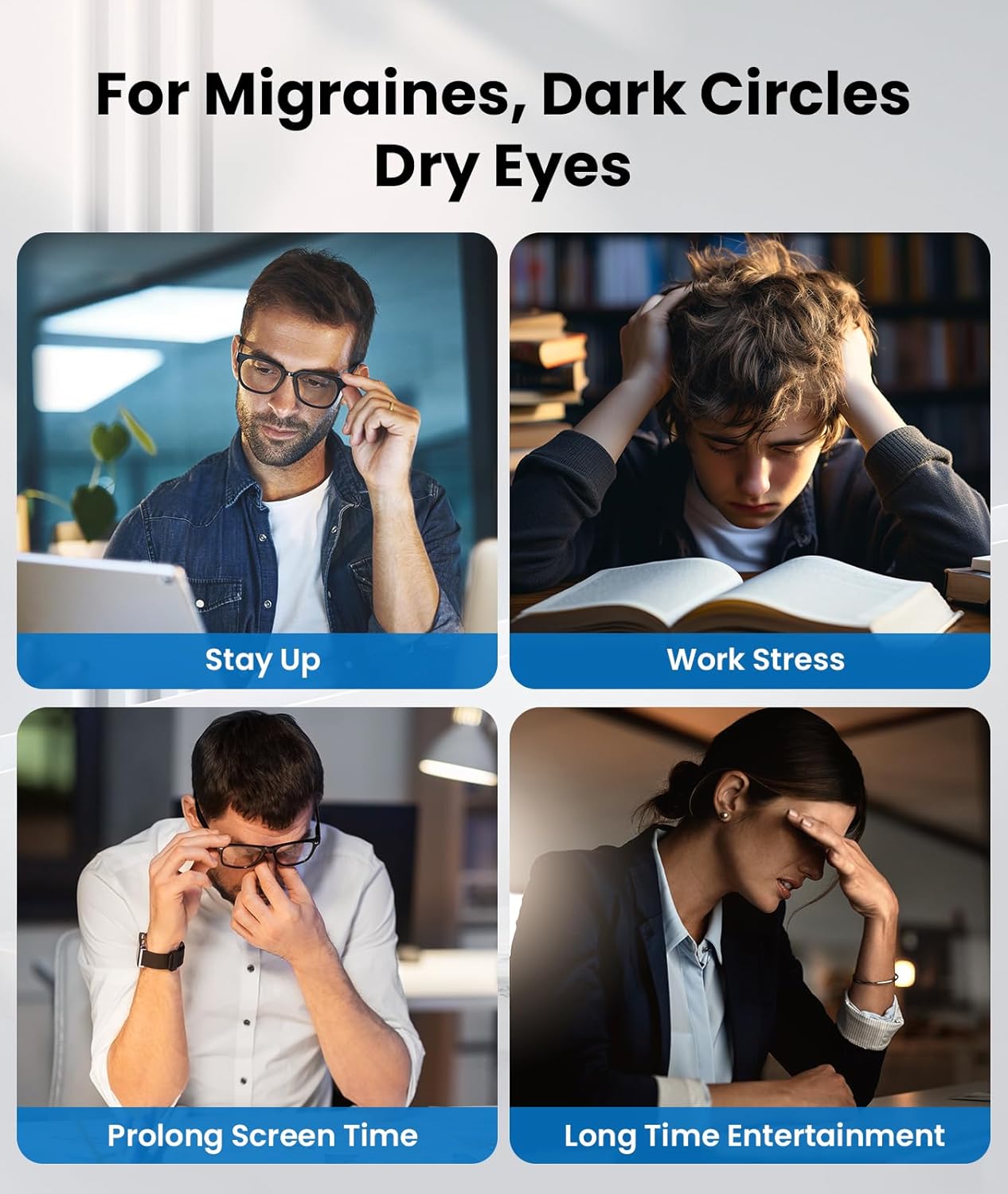 VANI Eyeliber 2 Plus Eye Massager - Heated Eye Mask for Migraines & Eye Strain Relief | Perfect Gift for Him & Her