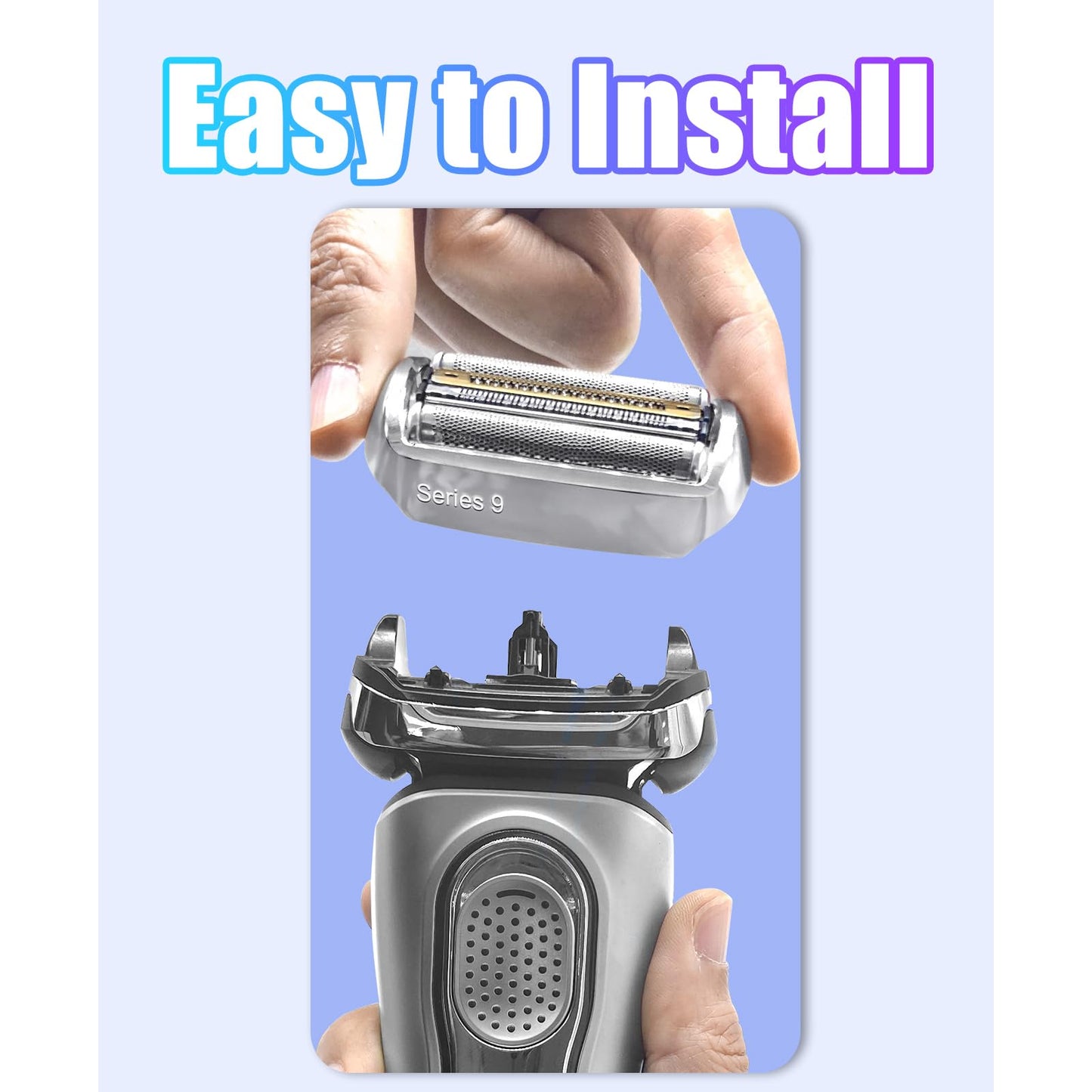 94M Replacement Shaver Head Compatible with Braun 9 Series Foil Shaver 9477cc,9330s,9465cc,9460cc,9419s,9390cc,9385cc