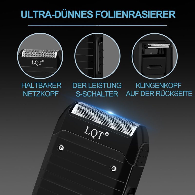 LQT Hair Clippers for Men Professional, Hair Trimmer & Beard Electric Razor Kit, Barber Clipper Set for Men’s Grooming Cordless with LCD Display, Hair Cutting Clippers and Trimmers Set
