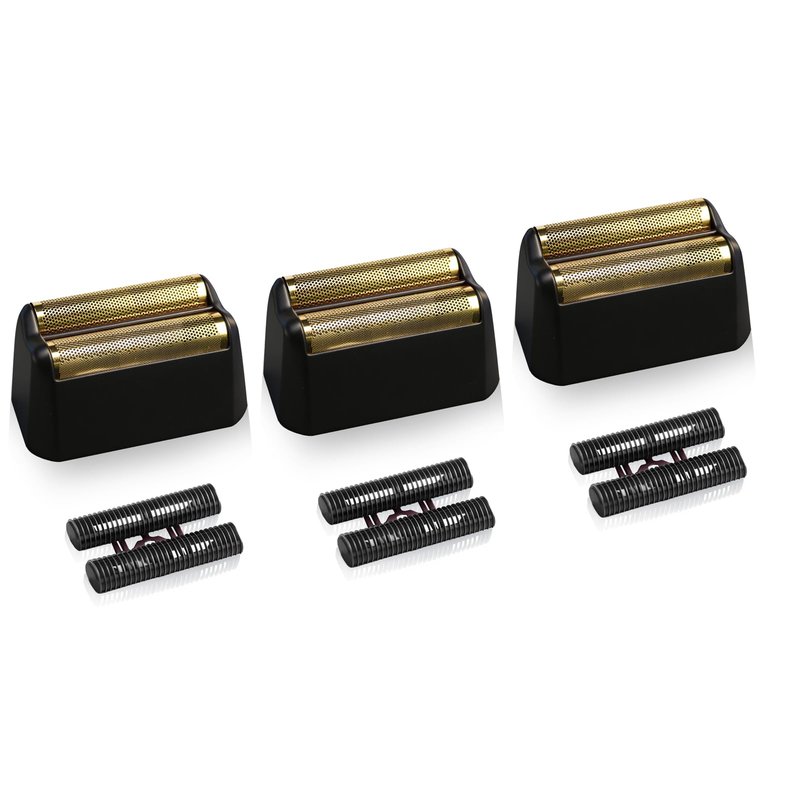 3 Pack Professional 5 Star Series Finale Shaver Replacement Foil and Cutter Bar Assembly Compatible with wahl Shaver Foil 7031-100, 7043-100 Super Close Shaving Replacement Heads，Black