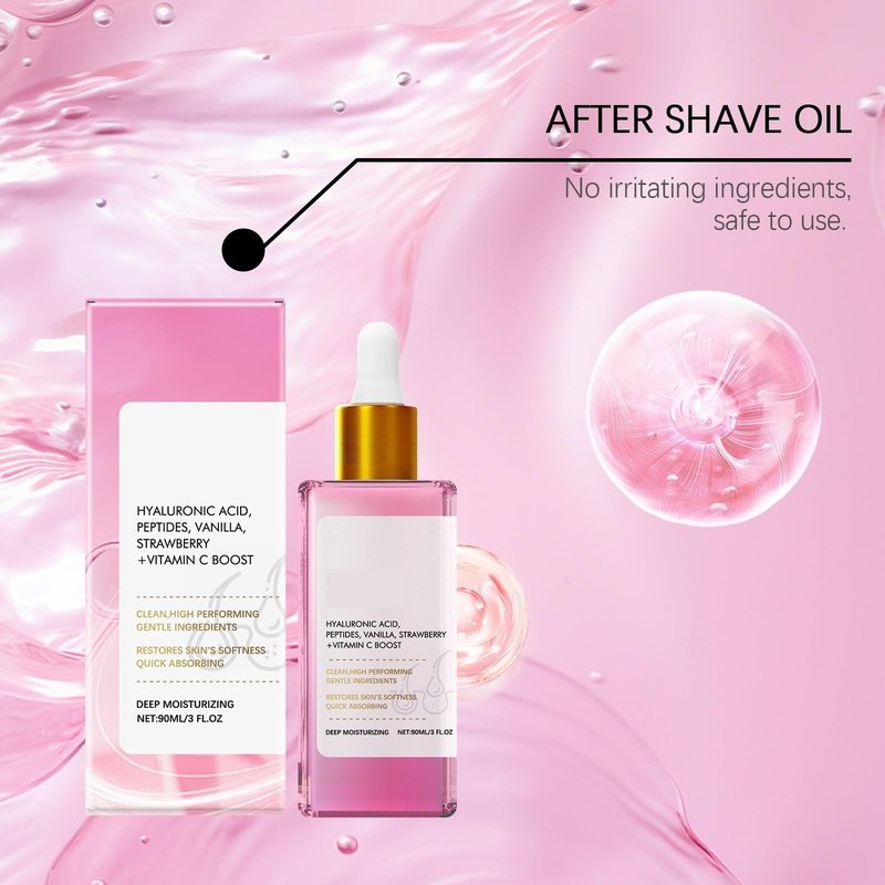 After Shave Oil - Strawberry & Vanilla Scent, Soft Serve After Shave Oil Women Strawberry, Smooth Skin Prevent Ingrown Hairs & Dryness for All Skin Types(3pcs)