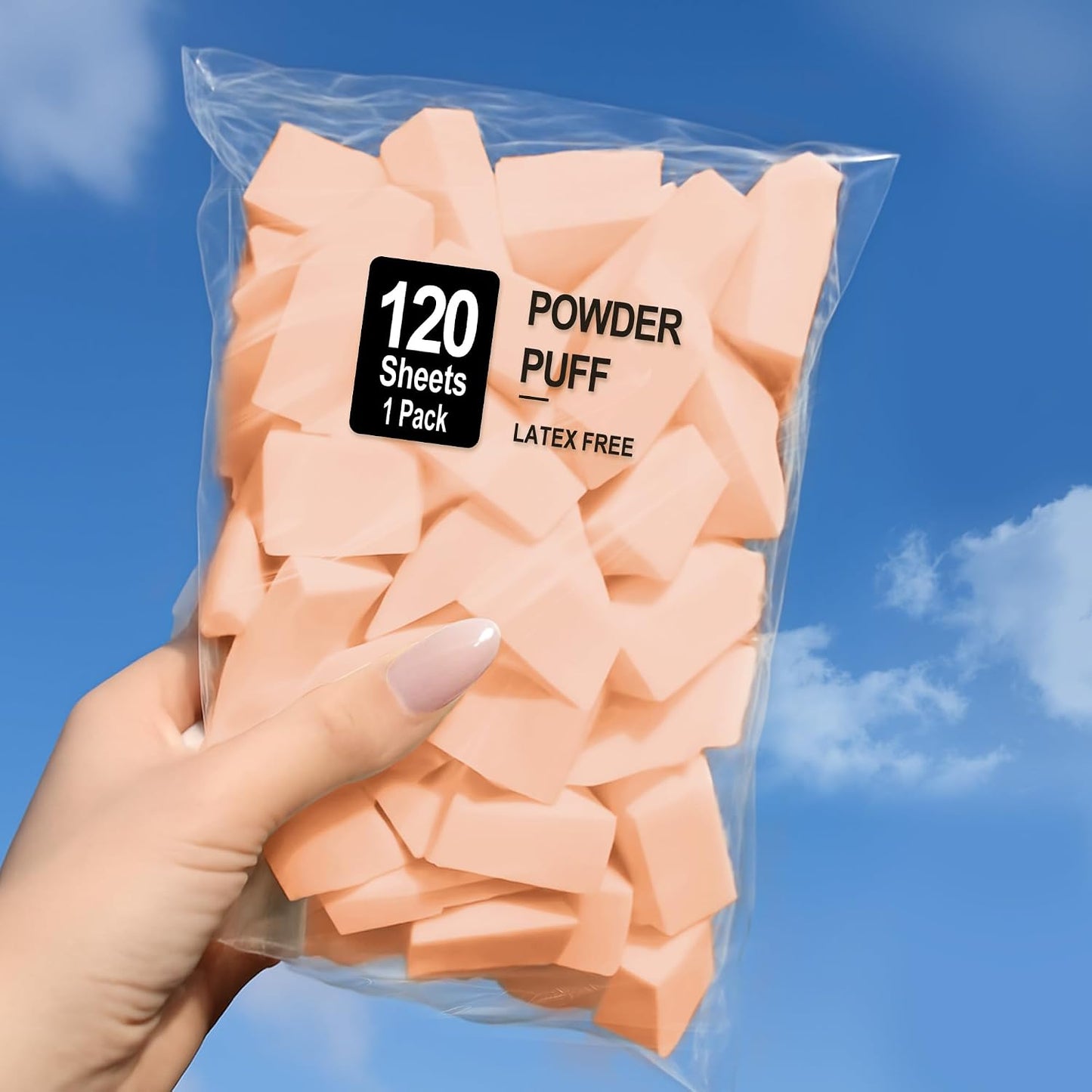 Makeup Sponges - Triangle Cosmetic Wedges for Flawless Foundation Blending | 120 Count, White