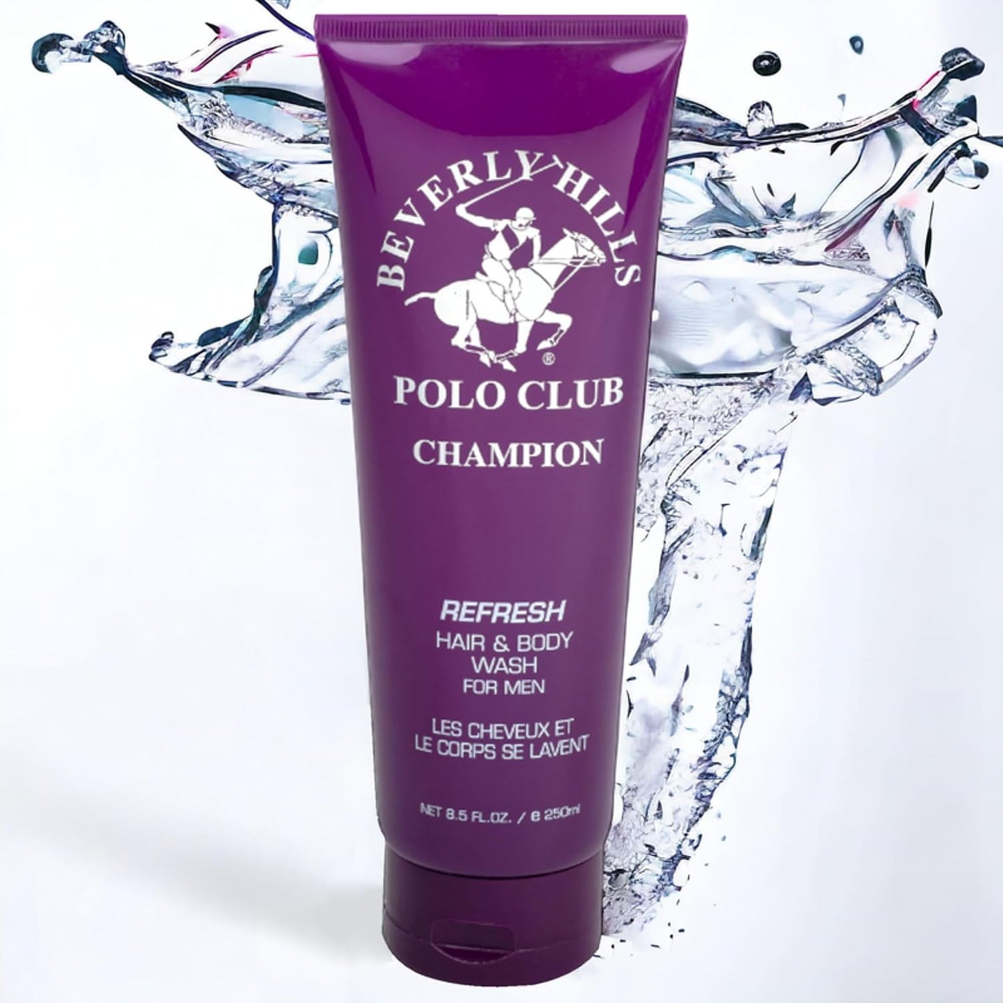 Men's Hair & Body Wash - Refreshing Cleansing Formula | Luxury Designer Scents - Long-Lasting Fragrance (Blue)