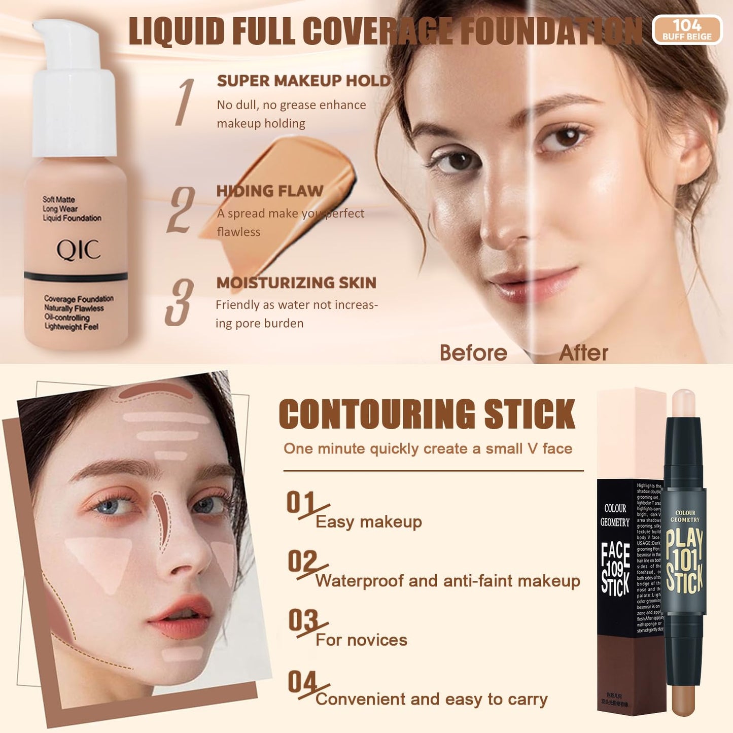 Makeup Kit for Women - All-in-One Travel Gift Set with Eyeshadow, Foundation, Lipstick & More | Complete Beauty Essentials