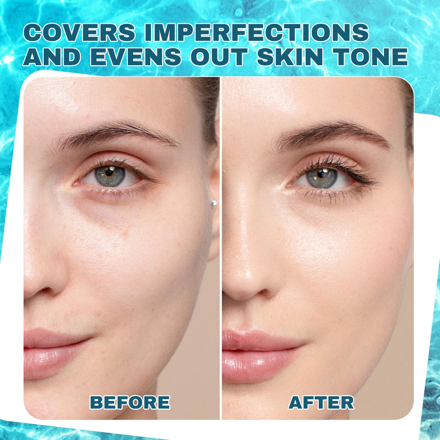 Face Powder Makeup Foundation,Lightweight Concealing Sunscreen Setting Face Pressed Compact with SPF 50,Oil-Control,Long-Lasting Pressed Powder Foundation,100g