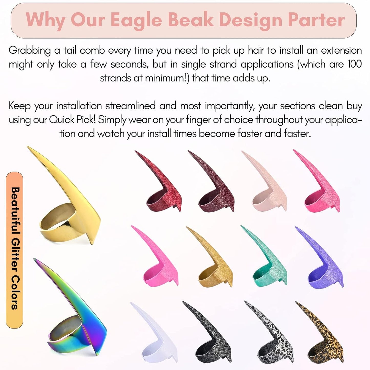 Quick Braid Aid Finger Parting Tool Set | Stainless Steel Separator Rings for Dreadlocks & Hair Extensions