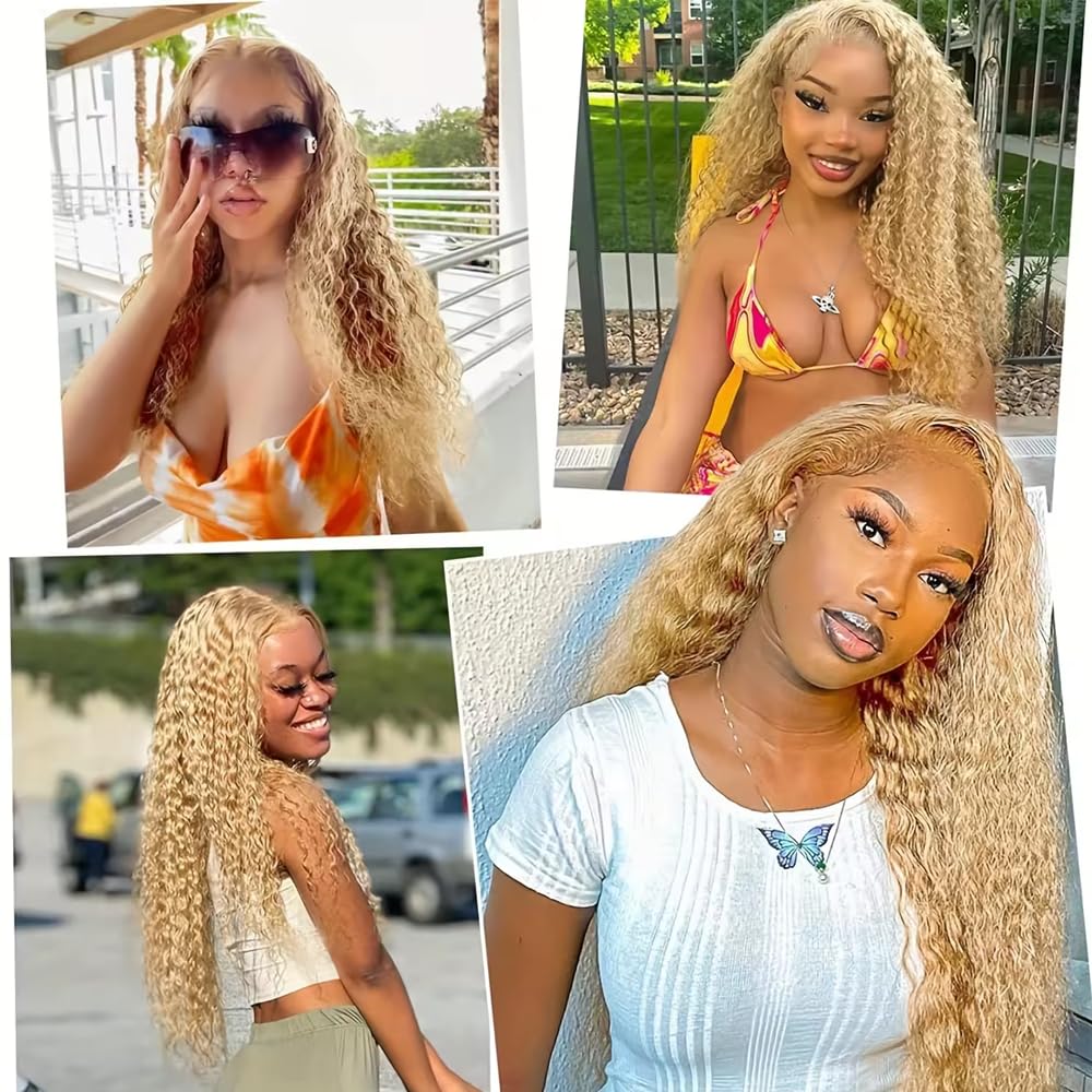 22 24 26 inch P27613 Human Hair Bundles Blonde Curly Bundles Human Hair 613 Bundle 613/27 Kinky Curly Bundle 2 Tone 150g