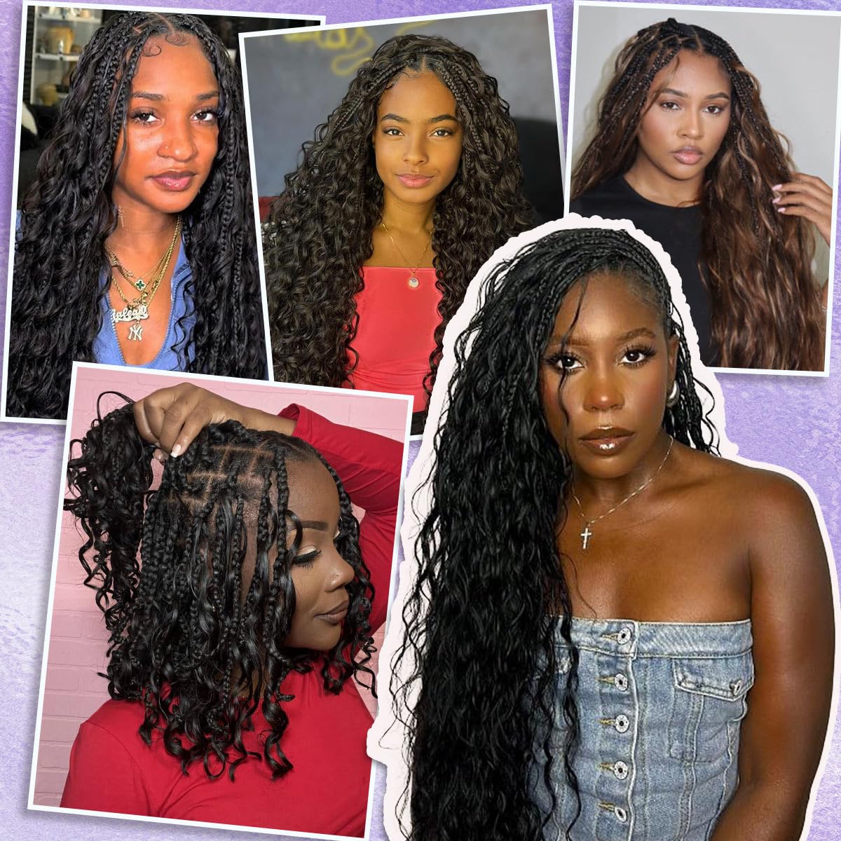Human Braiding Hair - 100% Virgin Water Wave for Boho Braids | 14 Inch, 50G