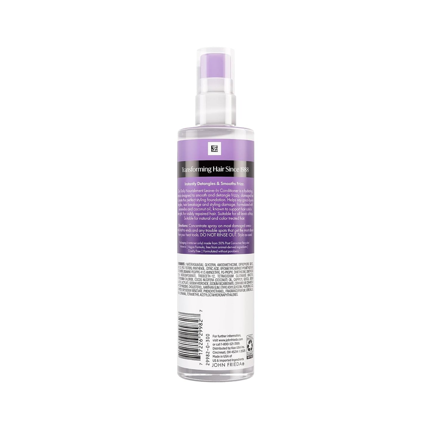 Frizz Ease Leave-In Conditioner - Nourishing Detangler for Frizzy Hair | Lightweight Hydration, 8 fl oz