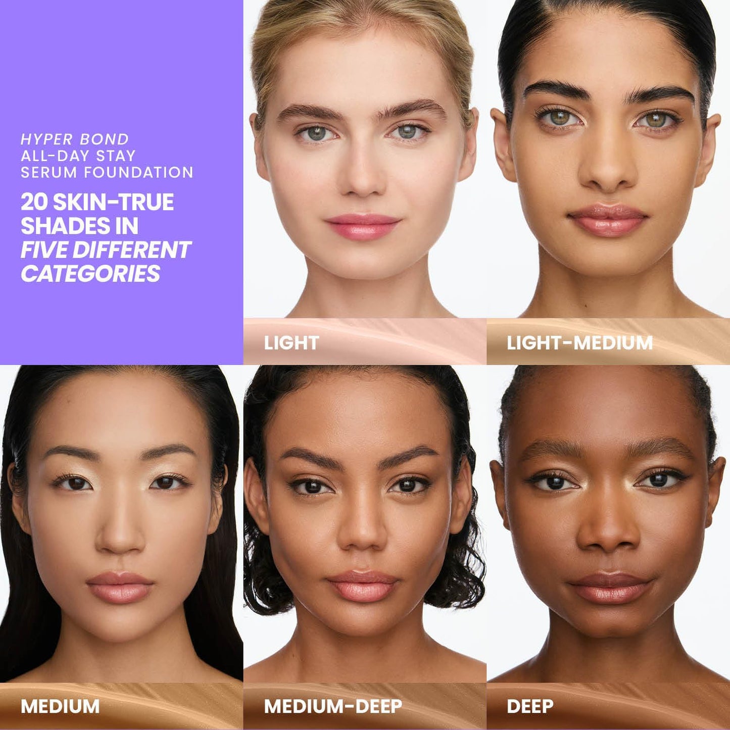 Wonderskin Hyper Bond All-Day Stay Serum Foundation - Waterproof, 24HR Longwear Makeup with Niacinamide & Hyaluronic Acid | Lightweight Natural Finish (Moonstone)