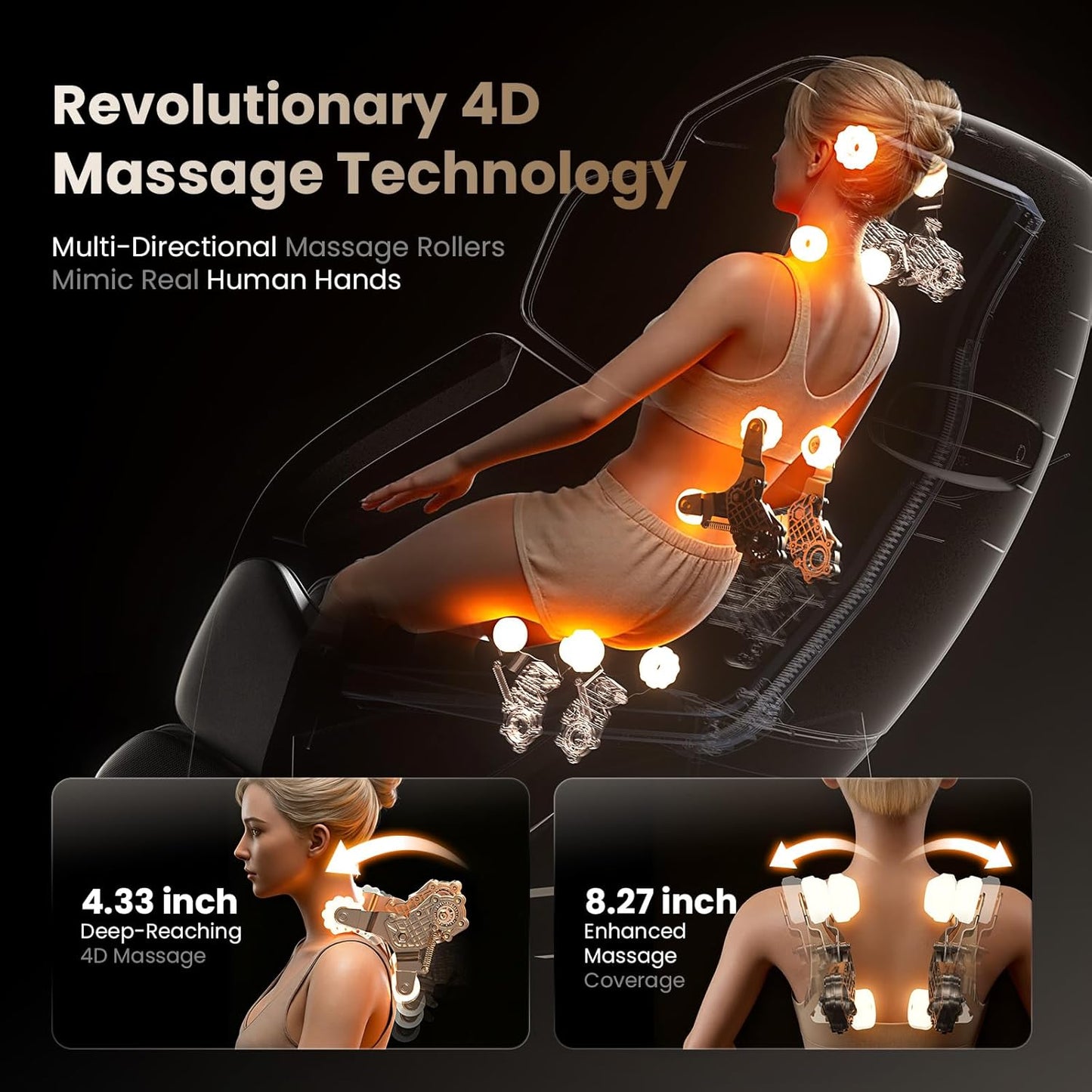 iMaster Pro 4D Full Body Massage Chair - Zero Gravity SL-Track Recliner with Voice Control & Heat | Ideal for Tall Users