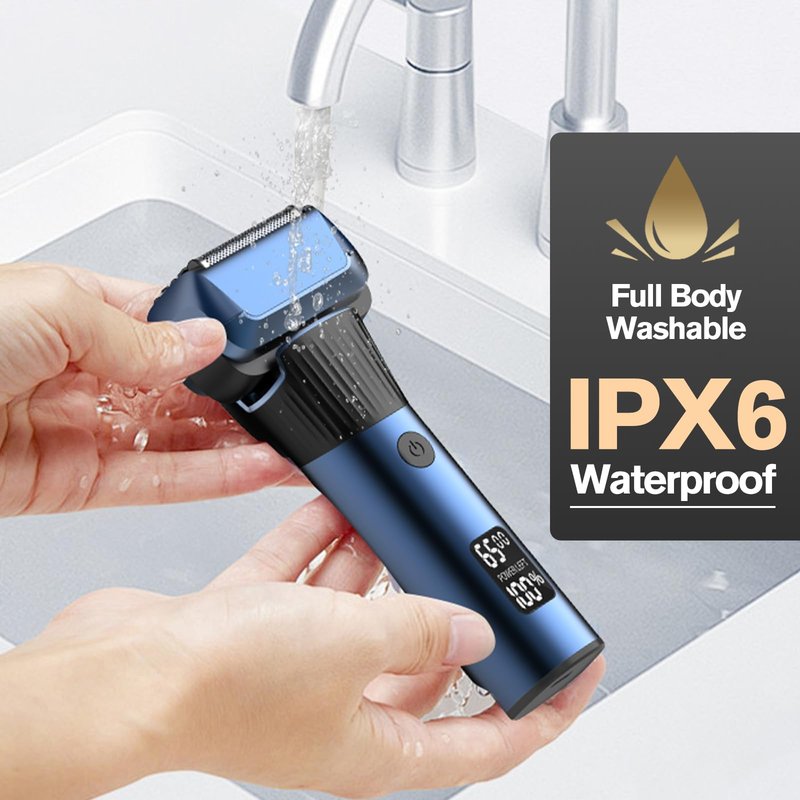 5-Blade Cordless Electric Razor for Men, 2-Speed Electric Shavers for Men Face, Close Shaving Men's Foil Shaver for Coarse Hair Wet/Dry USB-C Fast Charging &100 Min Runtime - Travel-Ready & Giftable