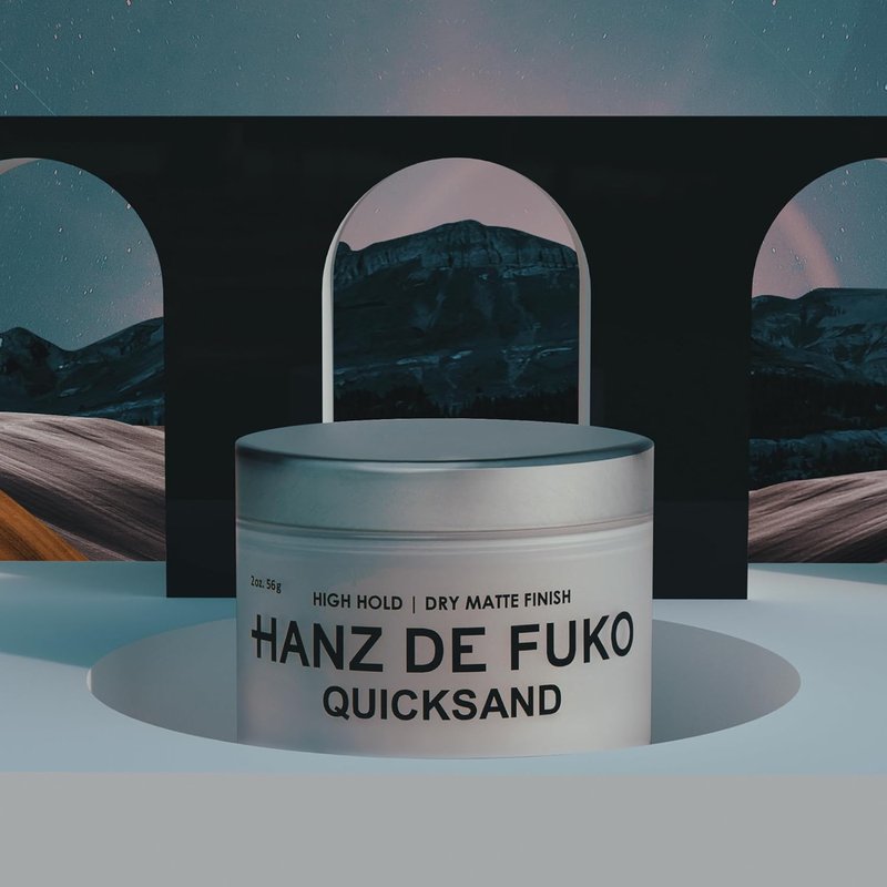 Hanz de Fuko Quicksand - Men's Hair Styling Wax & Dry Shampoo for High Hold | 2 oz Travel Size