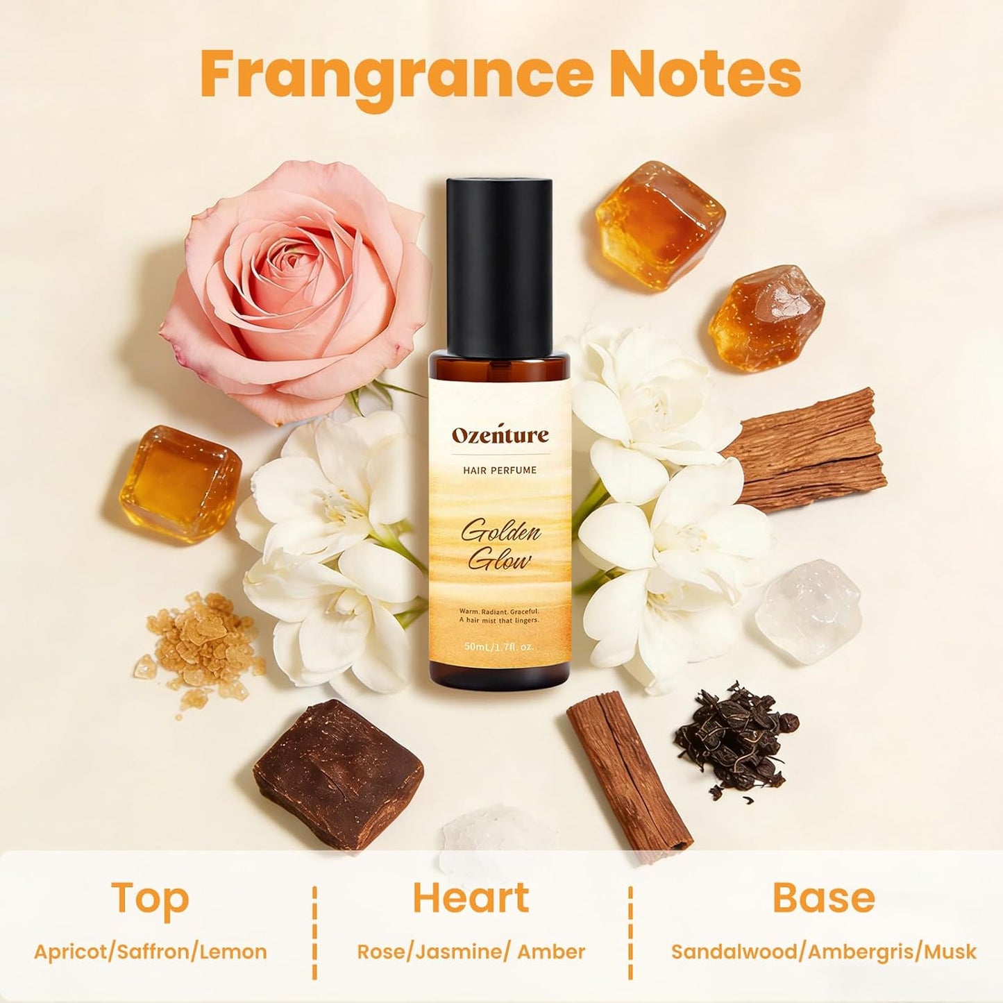 Hair Perfume - Fresh Citrus Floral & Warm Amber Hair Mist | 2 Pack Discovery Set, 1.7 oz Each