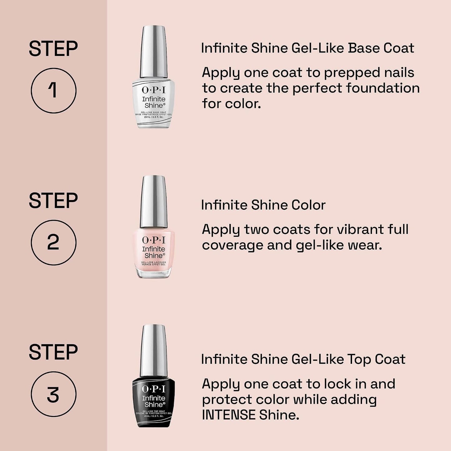 OPI Infinite Shine Nail Polish - Opaque Crème & Shimmer Shades | Vegan, Long Lasting, Streak Free | Trip to the Brite Side