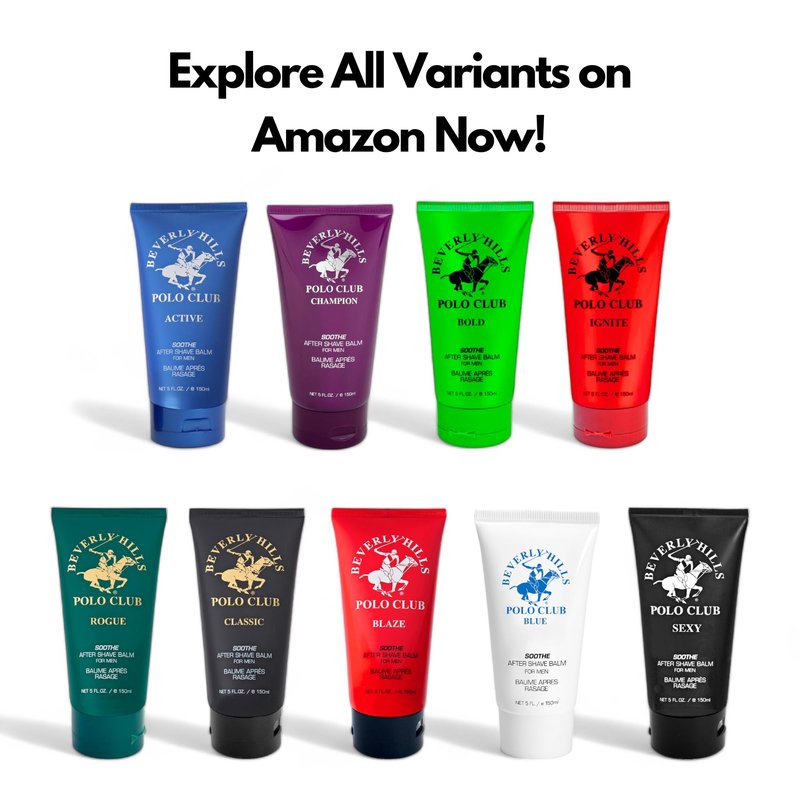 Beverly Hills Polo Club SEXY Soothe After Shave Balm for Men - Hydrating & Refreshing Aquatic Oriental Scent - 5 Fl Oz
