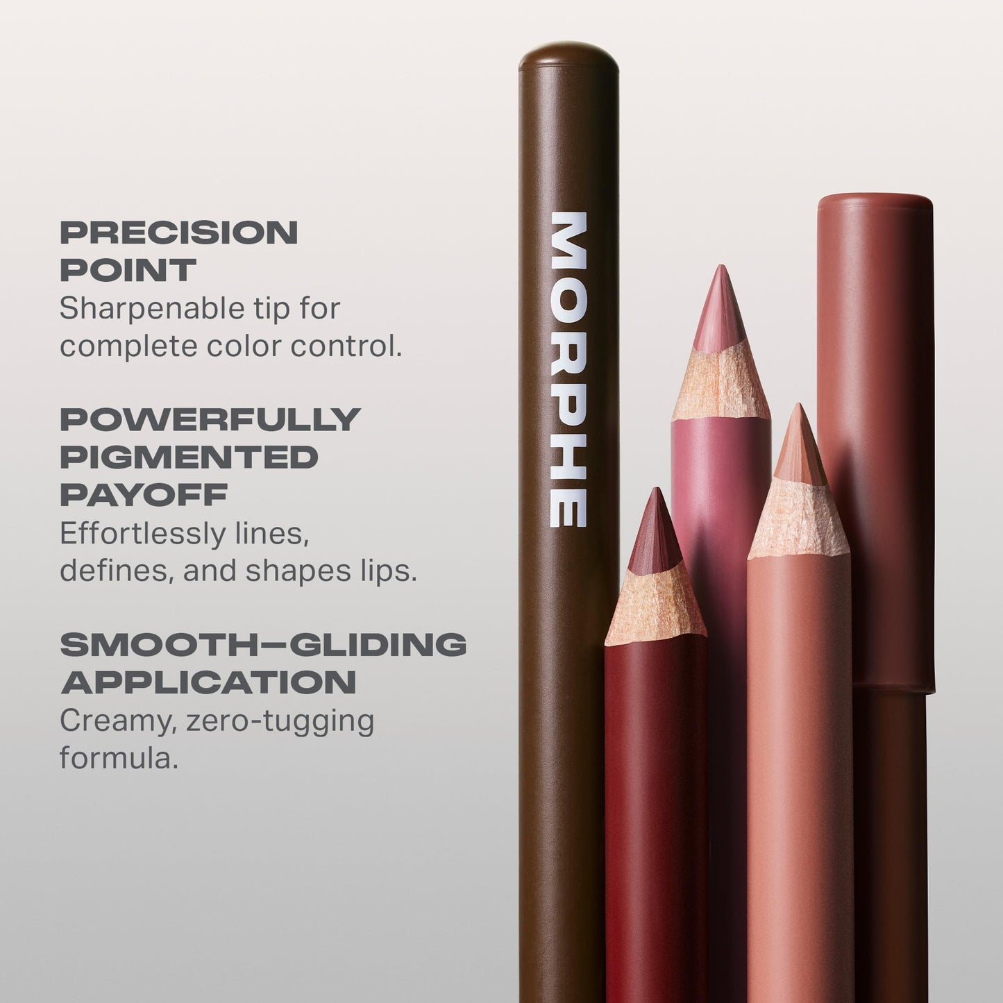 Morphe Signature Lip Liner Pencil - Creamy, Long Lasting Definer for Precise Shaping and Filling - Lip Makeup Essential with Smooth Glide - Professional Lipliner Pencil - Makeup Talk (0.05 oz)