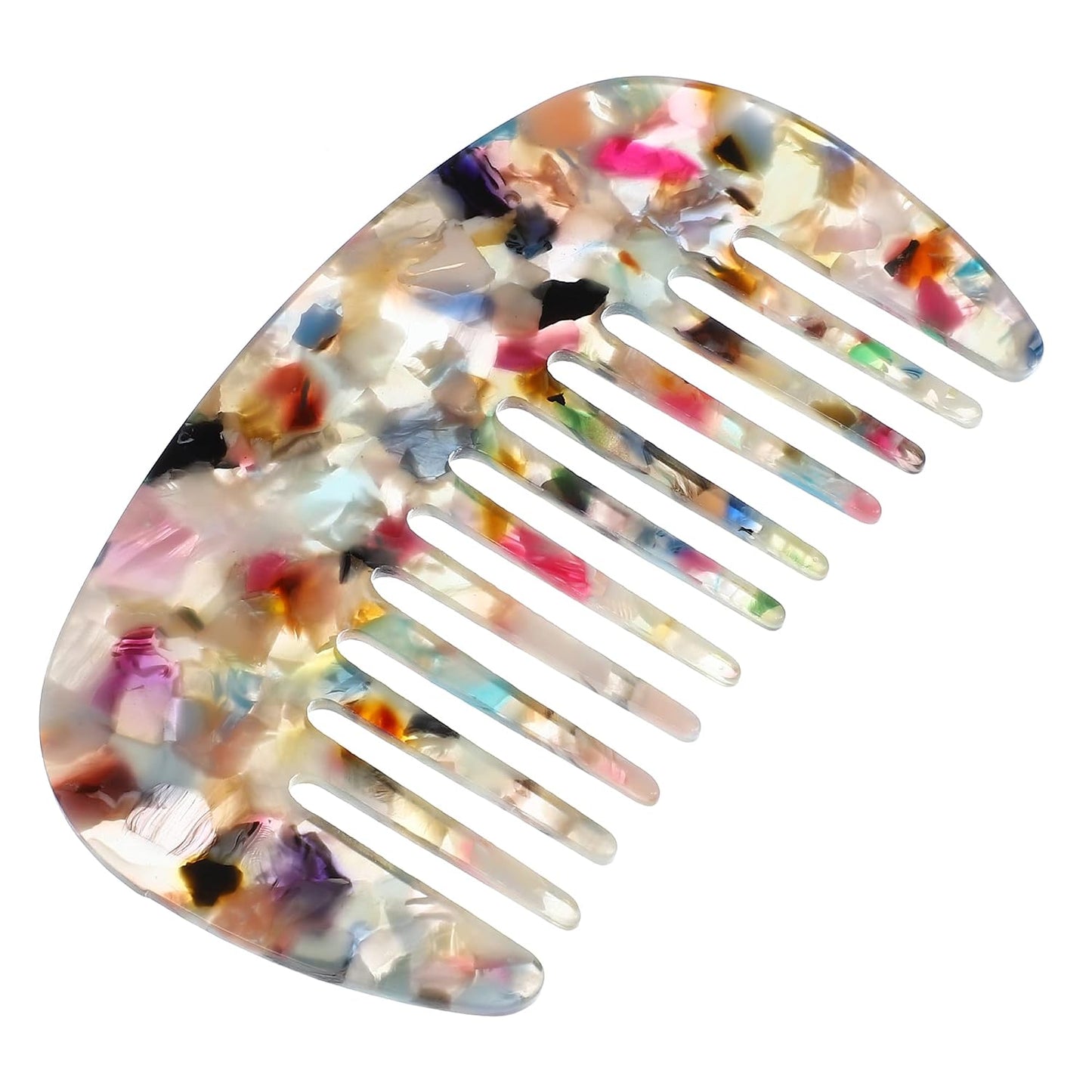 Wide Tooth Comb for Thick Curly Hair - Anti-Static Travel Comb | Emerald Green