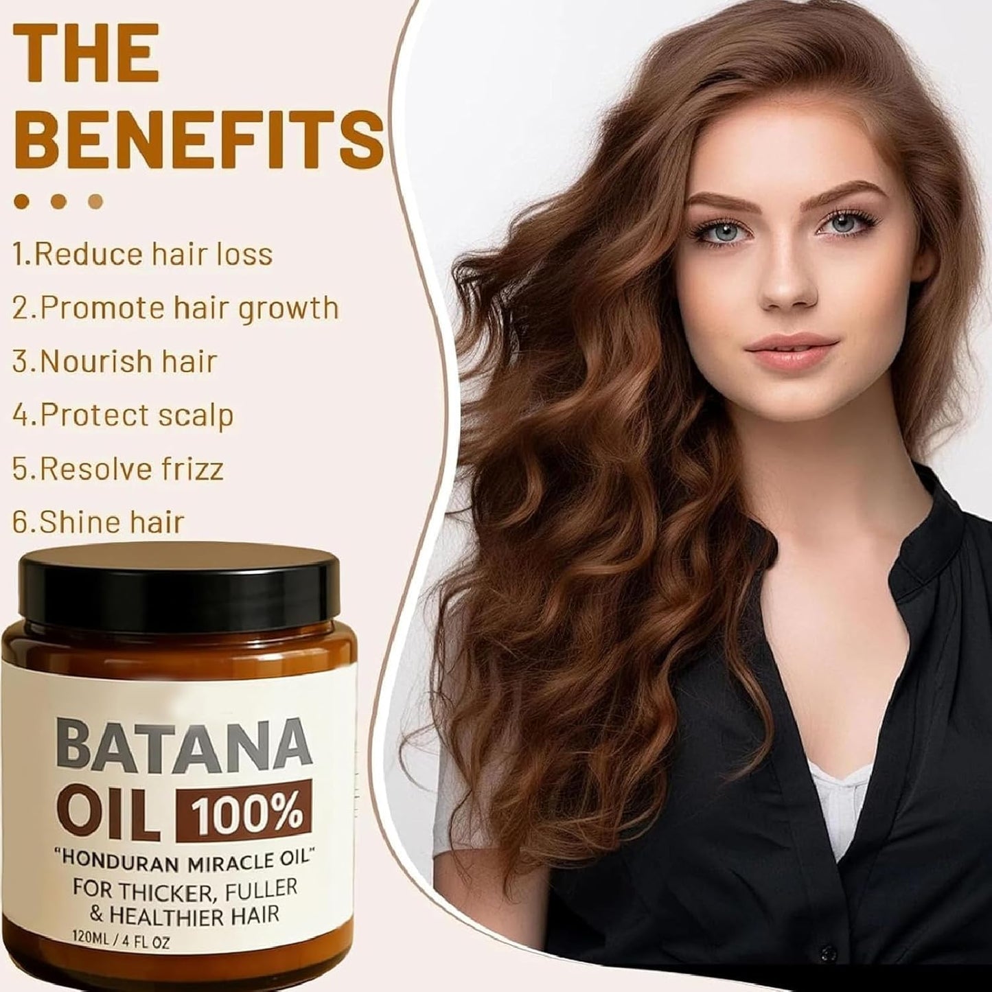 Batana Oil for Hair Growth - 100% Pure Hydrating Oil for Thicker, Stronger Hair | All Hair Types