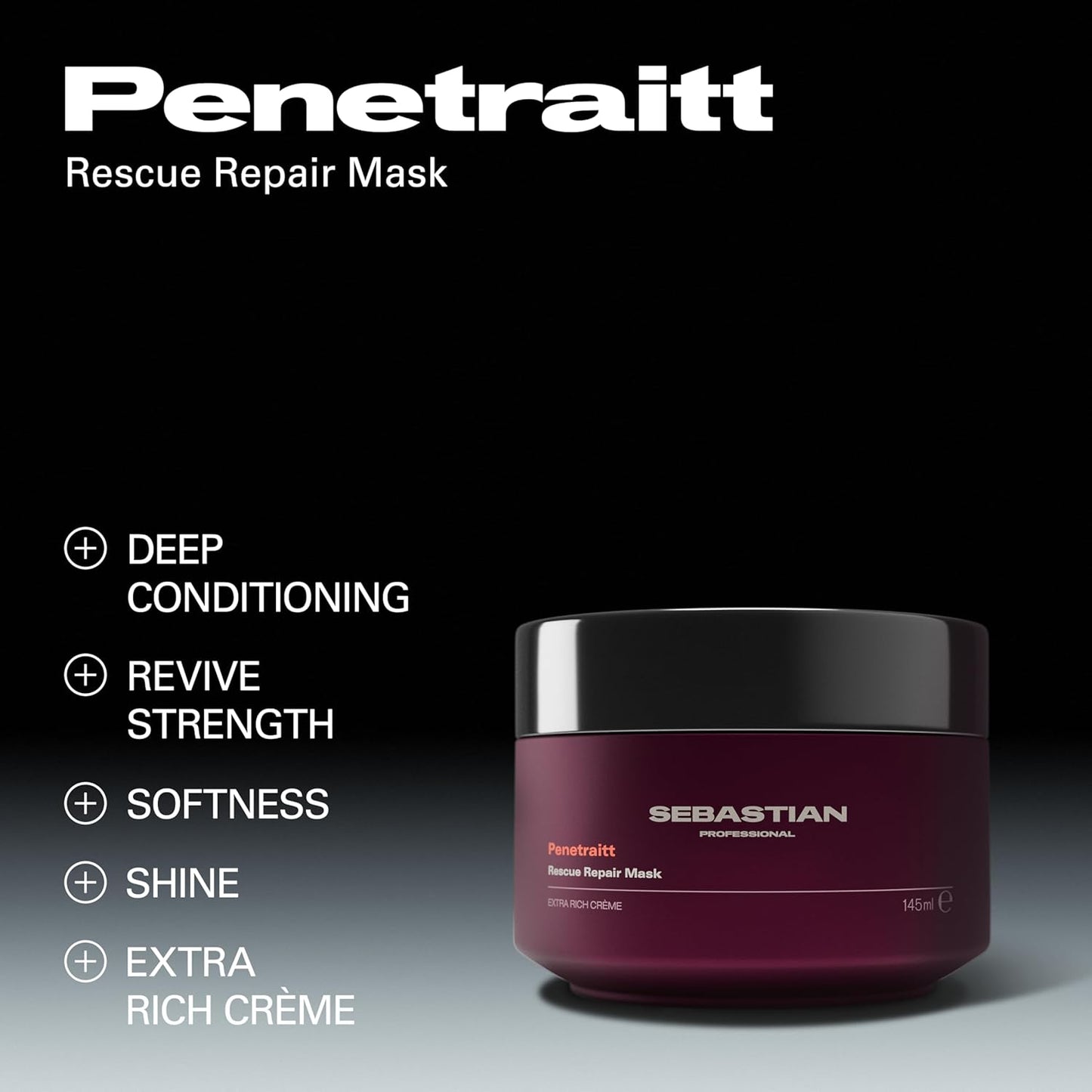 Sebastian Professional Penetraitt Deep Repair Masque - Strengthens Damaged & Color-Treated Hair | 8.5 oz